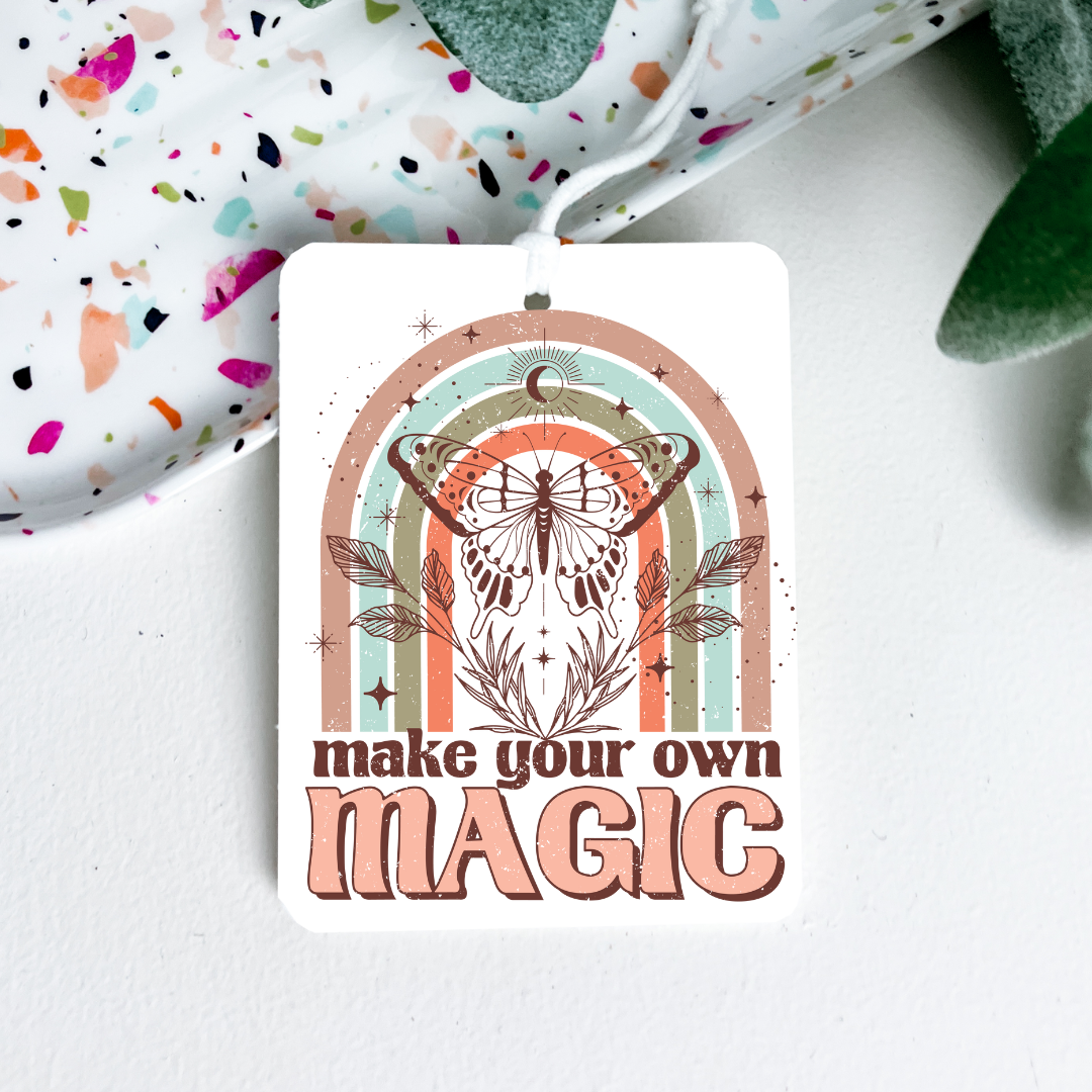Make Your Own Magic Boho Handmade Sublimated Air Freshener – Choose Your Own Scent!