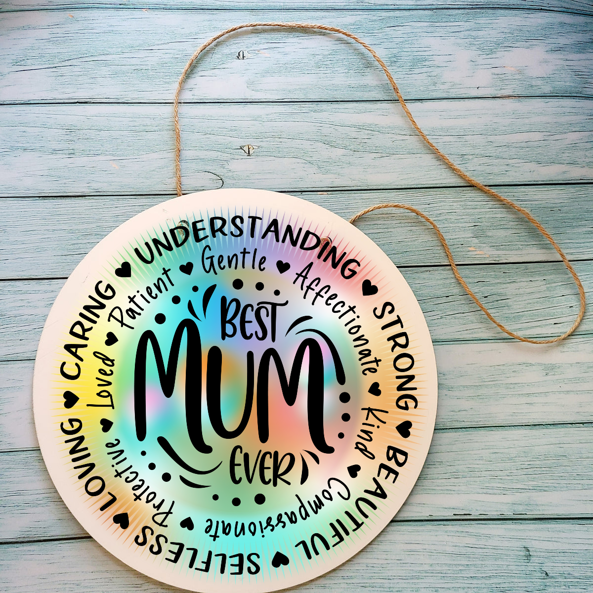Mothers Day Handmade Round Wood Sign | Unique Home Decorations