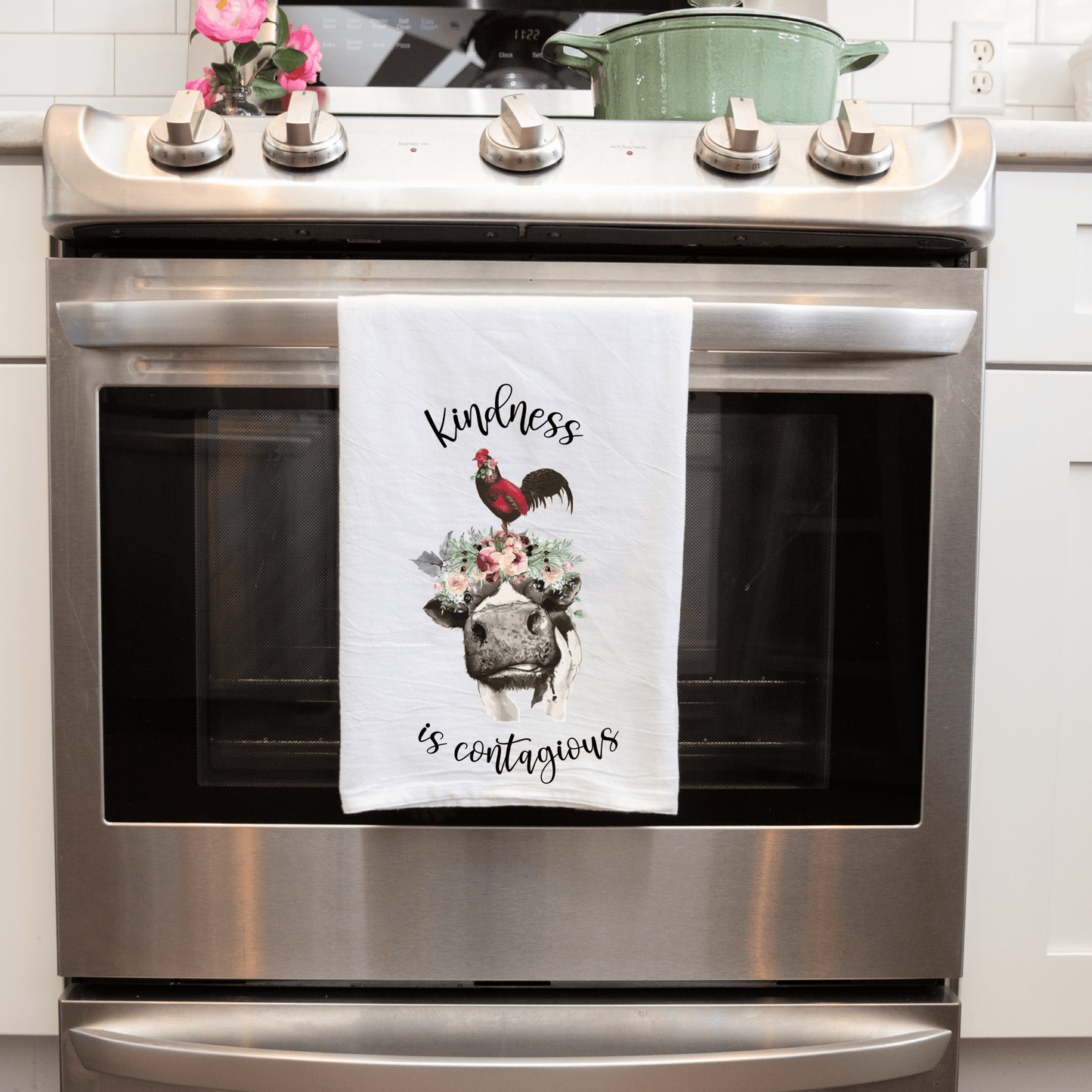 Farmhouse Cow Decorative Kitchen Towel